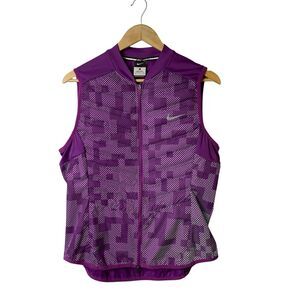 Nike Aeroloft Flash Vest Women's L Purple 800 Fill Down Running Dri-FIT 689260